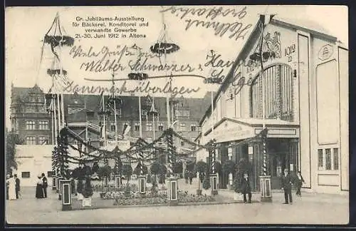 AK Altona, Gr. Jubiläums-Ausstellung für Bäckerei, Konditorei und verwandte Gewerbe 1912