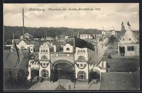 AK Oldenburg, Panorama der Landes-Ausstellung 1905