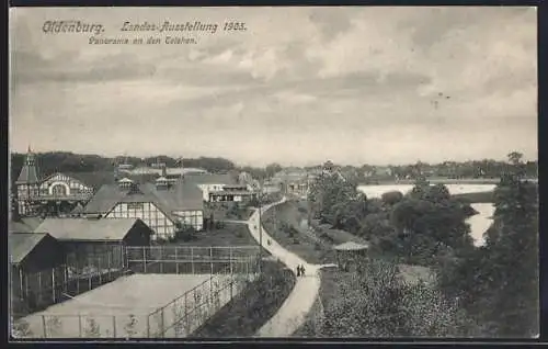 AK Oldenburg, Landes-Ausstellung 1905 - Panorama an den Teichen