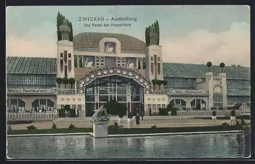 AK Zwickau, Ausstellung, Portal der Haupt-Halle