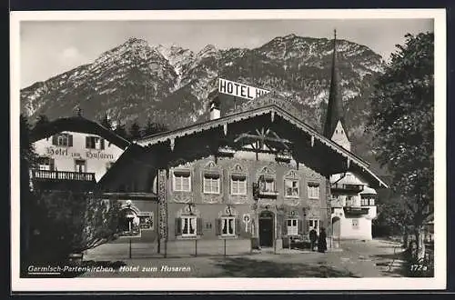 AK Garmisch-Partenkirchen, Hotel zum Husaren