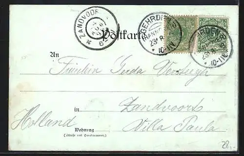 Lithographie Gehrden / Hannover, Rathskeller von F. Löchner, Waldschlösschen