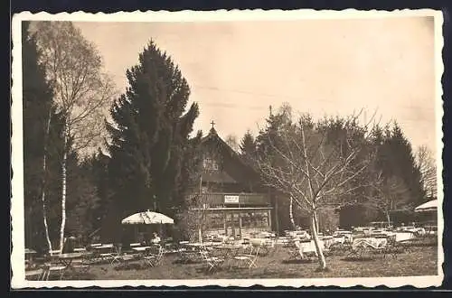 AK Strasslach b. Grünwald, Wald-Café Hanfstängl