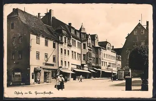 AK Oschatz i. Sa., Partie an der Sporerstrasse