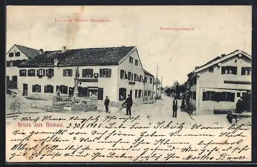 AK Hemau, Das neue Marien-Monument an der Nürnbergerstrasse