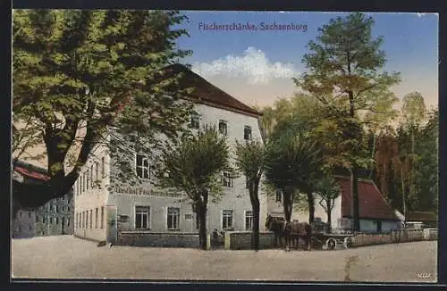 AK Sachsenburg b. Frankenberg, Gasthaus Fischerschänke v. Otto Berthold