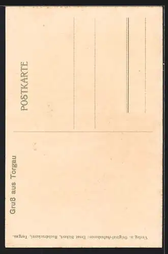 AK Torgau, Restaurant Hafenschlösschen v. Otto Rohr, Elbpartie