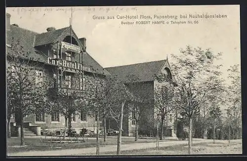 AK Papenberg, Cur-Hotel Flora von R. Hampe