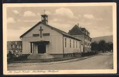 AK Stuttgart-Raitelsberg, Hl. Geist-Kirche