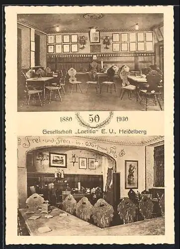 AK Heidelberg, Verbindungshaus der Gesellschaft Laetitia E.V., Innenansicht