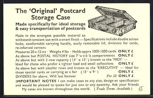 AK The Original Postcard Storage Case, Michael Cox