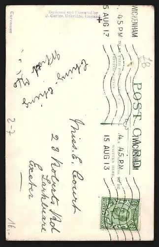 AK Dame mit neuem Hut und Handtäschchen, Briefmarkencollage