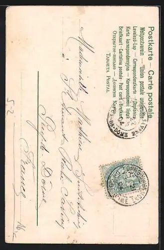 Künstler-AK Dame in orientalischer Mode mit Blumen im Haar, Jugendstil