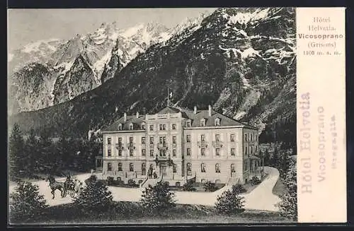 AK Vicosoprano / Grisons, Hotel Helvetia