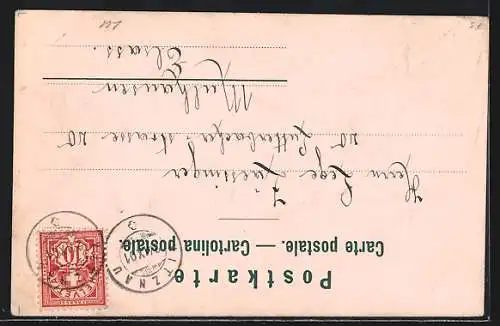 Lithographie Vitznau, Pension Wissifluh, J. J. Zimmermann Propr.