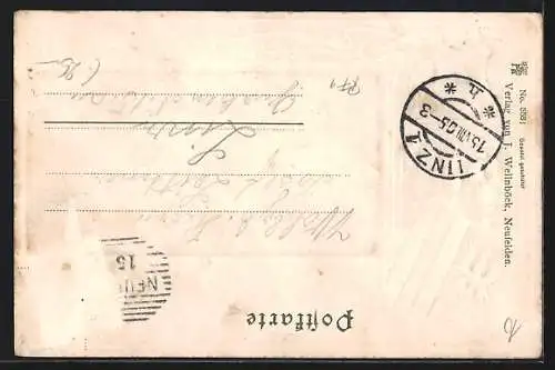 AK Neufelden /Ob.-Öst., Reichsstrasse im Wappen-Passepartout