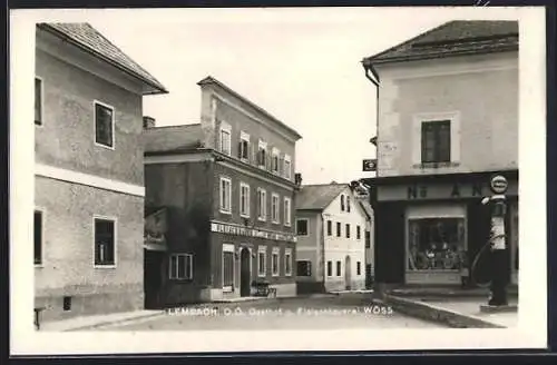 AK Lembach /O.-Ö., Gasthof und Fleischhauerei Wöss