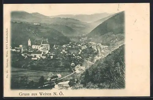 AK Weiten, Ortspartie im Gebirge