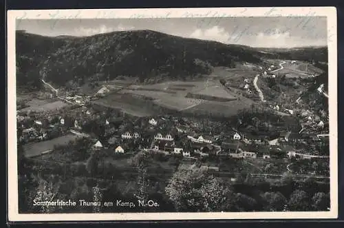 AK Thunau am Kamp, Blick über Ort und Umgebung