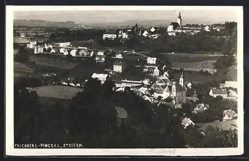 AK Friedberg /Pinggau, Ortsansicht aus der Vogelschau