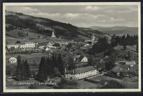 AK St. Leonhard, Gesamtansicht des Ortes mit Kirche