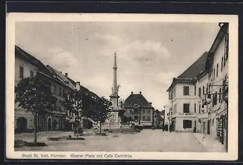 AK St. Veit /Kärnten, Oberer Platz mit Café Carinthia