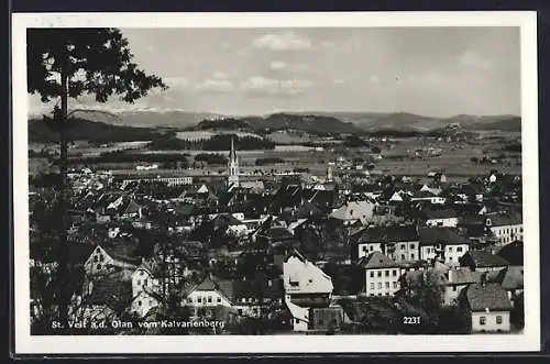 AK St. Veit a. d. Glan, Ansicht vom Kalvarienberg aus