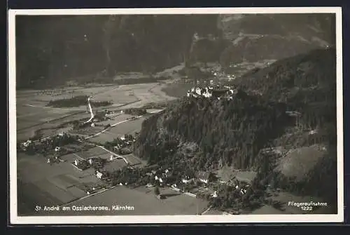 AK Villach, St. Andrä am Ossiachersee, Fliegeraufnahme