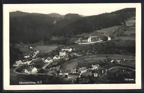 AK Obermeisling, Totalansicht aus der Vogelschau