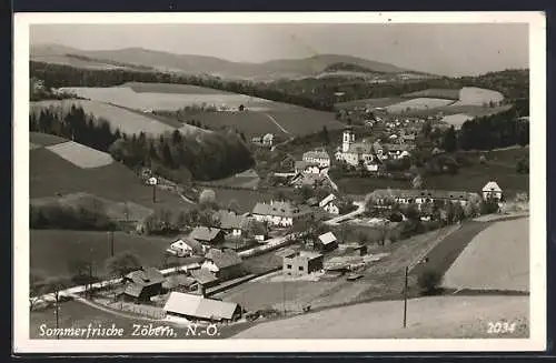 AK Zöbern /N.-Ö., Teilansicht mit Kirche und Strassenpartie