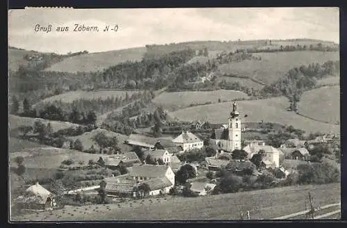 AK Zöbern /N.-Ö., Teilansicht mit Kirche