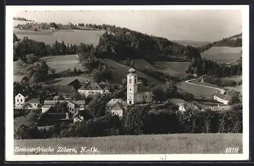 AK Zöbern /N.-Oe., Teilansicht mit Kirche