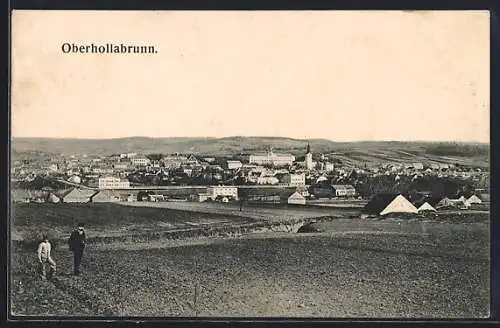 AK Oberhollabrunn, Teilansicht mit Kirche