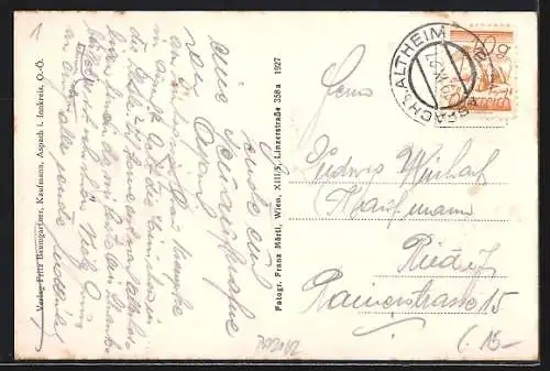 AK Aspach im Innkreis, Brauerei und Gasthof Hans Hofmann, Ortsansicht