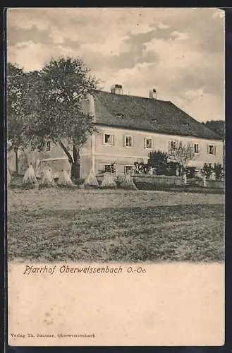 AK Oberweissenbach, Ansicht vom Pfarrhof