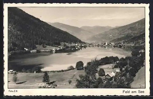 AK Feld am See, Gesamtansicht vom Ort und dem See