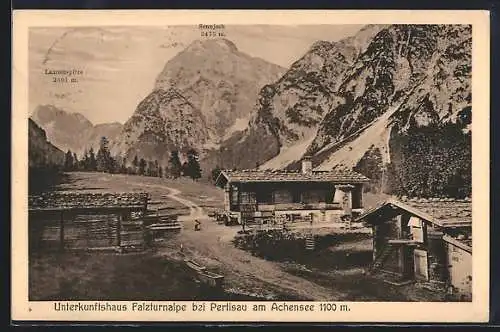 AK Pertisau am Achensee, Unterkunftshaus Falzturnalpe mit Sonnenjoch