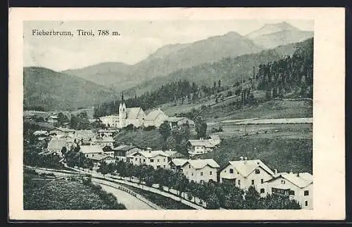 AK Fieberbrunn /Tirol, Ortsansicht mit Strassen aus der Vogelschau