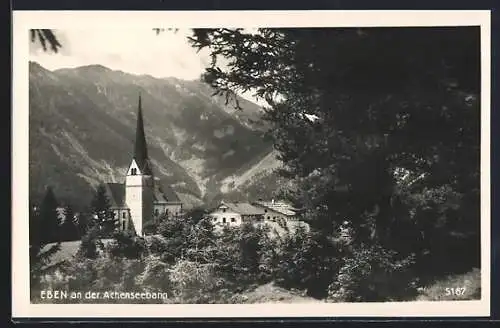 AK Eben am Achensee, Teilansicht mit Kirche