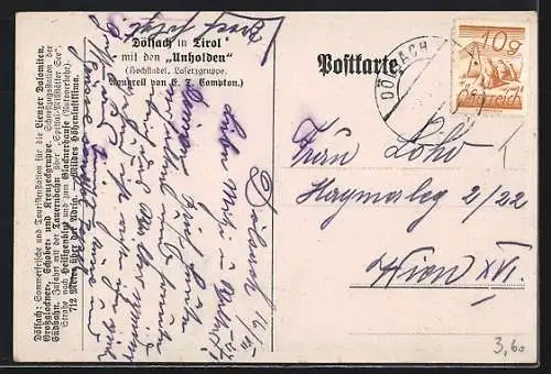 Künstler-AK Edward Theodore Compton: Dölsach, Partie mit den Unholden