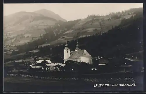 AK Brixen i. Tale, Ortsansicht m. d. Hohen Salve