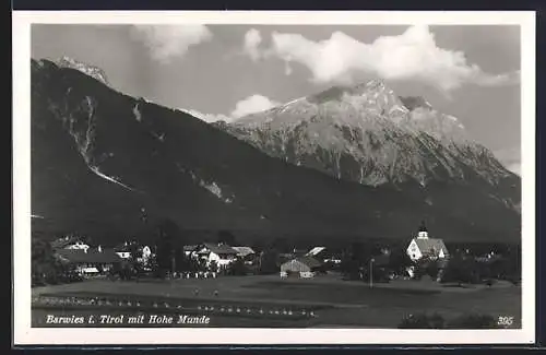 AK Barwies i. Tirol, Ortspanorama mit Hohe Mulde