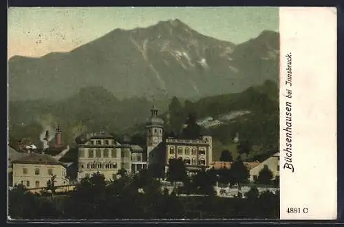 AK Innsbruck, Büchsenhausen mit Gipfelpanorama