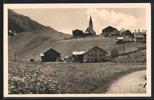 AK Berwang i. Tirol, Ortspartie mit Kirche