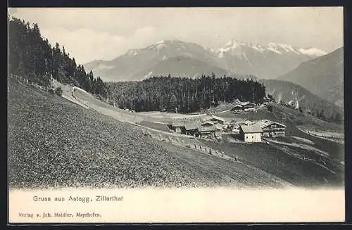 AK Finkenberg /Zillerthal, Astegg mit Bergen