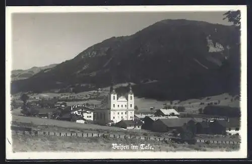 AK Brixen im Thale, Teilansicht mit Kirche