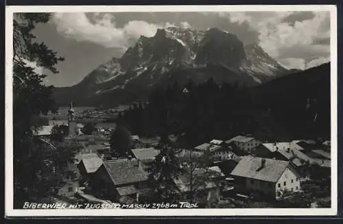 AK Biberwier /Tirol, Teilansicht mit Zugspitzmassiv