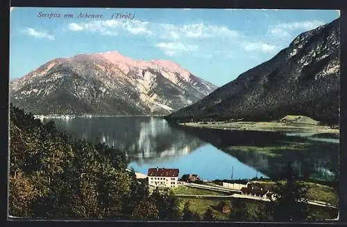 AK Maurach am Achensee, Seespitz mit Strassenpartie