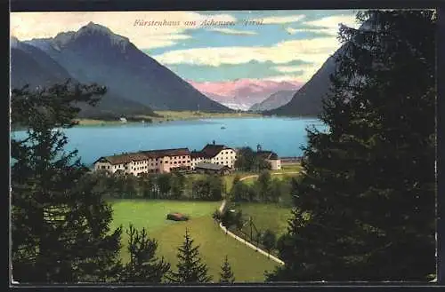 AK Pertisau am Achensee, Fürstenhaus mit Bergen