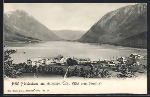 AK Pertisau am Achensee, Fürstenhaus mit Blick gegen Seespitze